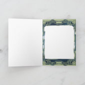 クリスマスのフラッパーガールとドリンクとツリー シーズンカード (内部)