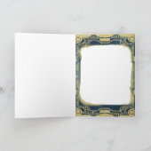 クリスマスのフラッパーガール　大きな白い毛皮のコート シーズンカード (内部)