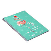 クリスマスのフラミンゴの名前のノート ノートブック (右側)