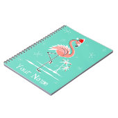 クリスマスのフラミンゴの名前のノート ノートブック (左側)