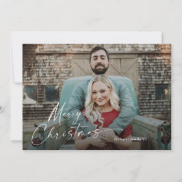 クリスマスのフルブリードポートレート写真 カード