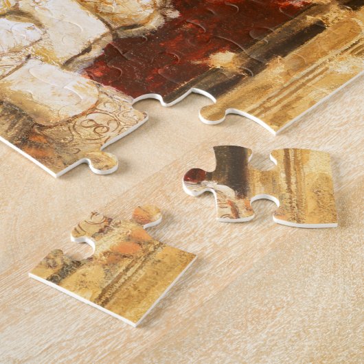 クリスマスのフレスコ画の天使 ジグソーパズル (側面)