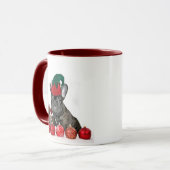 クリスマスのフレンチ・ブルドッグのマグ マグカップ (正面左)