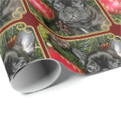 クリスマスのフレンチ・ブルドッグの包装紙 ラッピングペーパー (ロールコーナー)