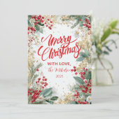 クリスマスのフロストパインとゴールド シーズンカード (スタンド正面)