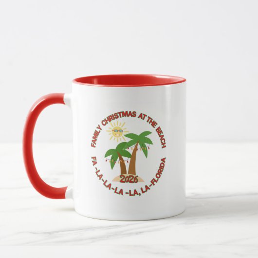 クリスマスのフロリダ旅行コーヒーマグ マグカップ (左)