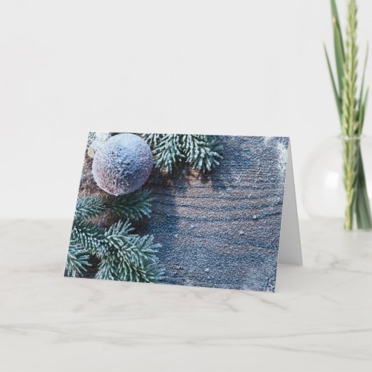 クリスマスのフローズンオーナメント シーズンカード (正面)