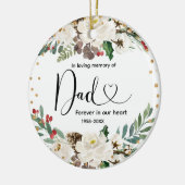 クリスマスのフローラがパパを愛する セラミックオーナメント (左)