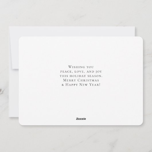 クリスマスのフローラマーク付きかわいい北欧キツネ シーズンカード (裏面)