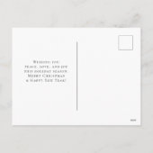 クリスマスのフローラマーク付きかわいい北欧キツネ シーズンポストカード (裏面)