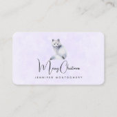 クリスマスのフローラマーク付きかわいい北欧キツネ 名刺 (正面)