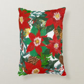 クリスマスのフローラモチーフ アクセントクッション (正面(垂直))