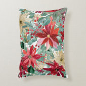 クリスマスのフローラモチーフ アクセントクッション (正面(垂直))