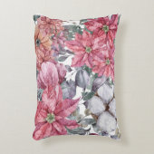 クリスマスのフローラモチーフ アクセントクッション (正面(垂直))