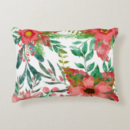 クリスマスのフローラモチーフ アクセントクッション