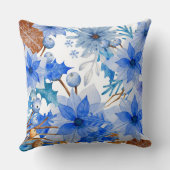 クリスマスのフローラモチーフ クッション (裏面)