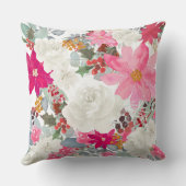 クリスマスのフローラモチーフ クッション (裏面)