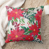 クリスマスのフローラモチーフ クッション (ブランケット)