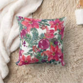 クリスマスのフローラモチーフ クッション (ブランケット)