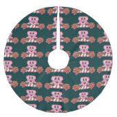 クリスマスのブタの木のスカート ブラッシュドポリエステルツリースカート (正面)