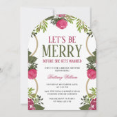 クリスマスのブライダルシャワーに招待しよう 招待状 (正面)