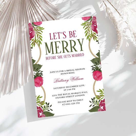 クリスマスのブライダルシャワーに招待しよう 招待状