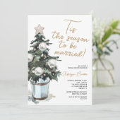 クリスマスのブライダルシャワーへの招待 招待状 (スタンド正面)
