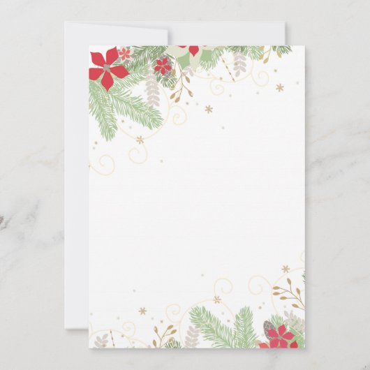 クリスマスのブライダルシャワー招待状 招待状 (裏面)