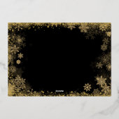 クリスマスのブラックおもしろい写真 箔シーズンカード (裏面)