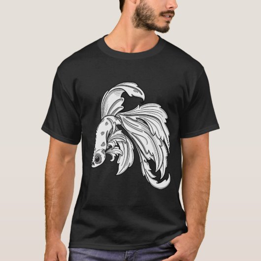 クリスマスのブリの魚 Tシャツ (正面)