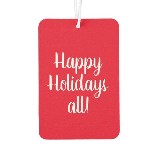 クリスマスのブリトーの小妖精や小人の耳の帽子の振るこんにちは カーエアーフレッシュナー (裏面)