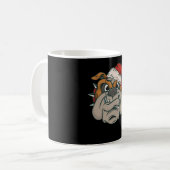 クリスマスのブルドッグ コーヒーマグカップ (正面左)