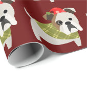 クリスマスのブルドッグ ラッピングペーパー (ロールコーナー)