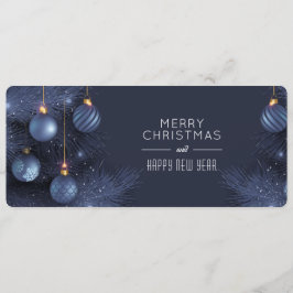 クリスマスのブルーオーナメント シーズンカード