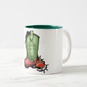 クリスマスのブーツのマグ ツートーンマグカップ (正面右)