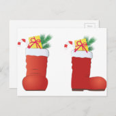 クリスマスのブーツ シーズンポストカード (正面/裏面)