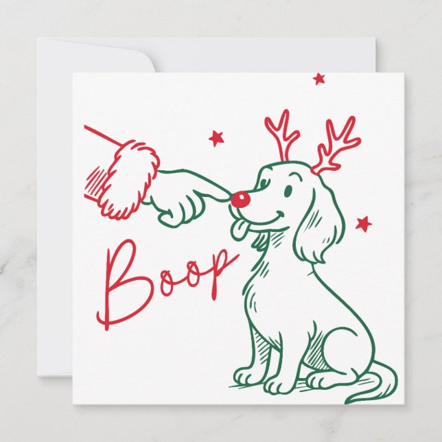 クリスマスのブープ ダックスフント 犬 (正面)