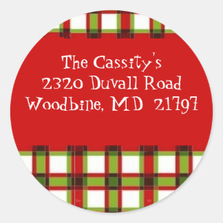 クリスマスのプレイドラベルカスタマイズ-  ラウンドシール