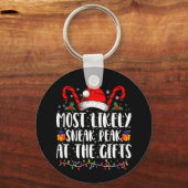 クリスマスのプレゼントでピークを過ごす可能性が最も高い キーホルダー (正面)