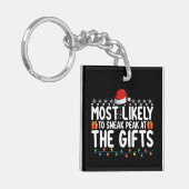 クリスマスのプレゼントでピークを過ごす可能性が最も高い キーホルダー (正面左)