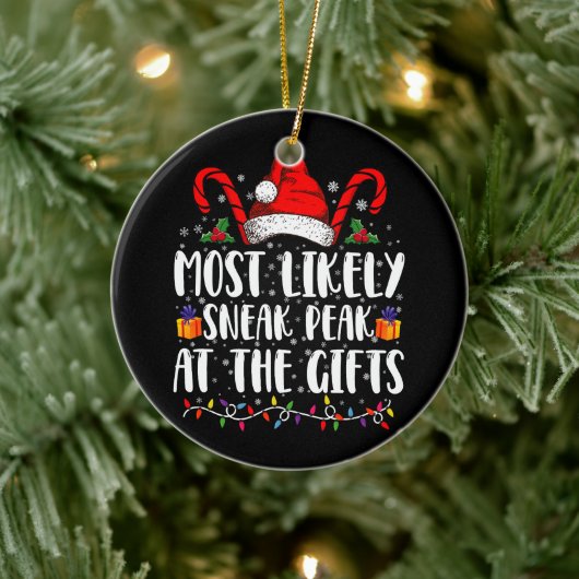 クリスマスのプレゼントでピークを過ごす可能性が最も高い セラミックオーナメント (ツリー)