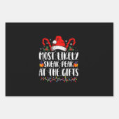 クリスマスのプレゼントでピークを過ごす可能性が最も高い ラッピングペーパーシート (正面)