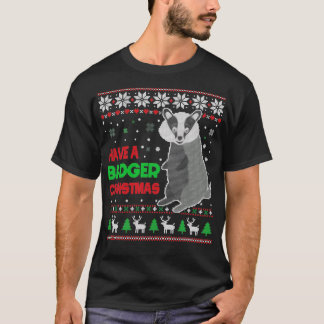 クリスマスのプレゼントに醜いセーターを持っている Tシャツ