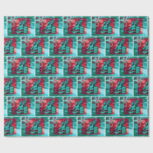 クリスマスのプレゼントのゆがみを競争させる西部の女性のカーボーイのバレル ラッピングペーパー (フラット)