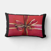 クリスマスのプレゼントの覆いおよび弓 ランバークッション (裏面)