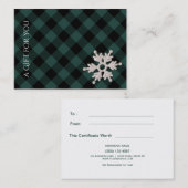 クリスマスのプレゼントは|の冬の雪片を証明します 割引カード (正面/裏面)