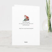 クリスマスのプレゼントやおもちゃを包むサンタ シーズンカード (裏面)