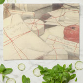 クリスマスのプレゼントをラッピングする、ジェシー・ウィルコックス・スミス キッチンタオル (折り畳み)