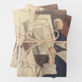 クリスマスのプレゼントをラッピングする、ジェシー・ウィルコックス・スミス ラッピングペーパーシート (インサイチュ)