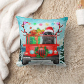 クリスマスのプレゼントを持つニューファンドランド犬 クッション (ブランケット)